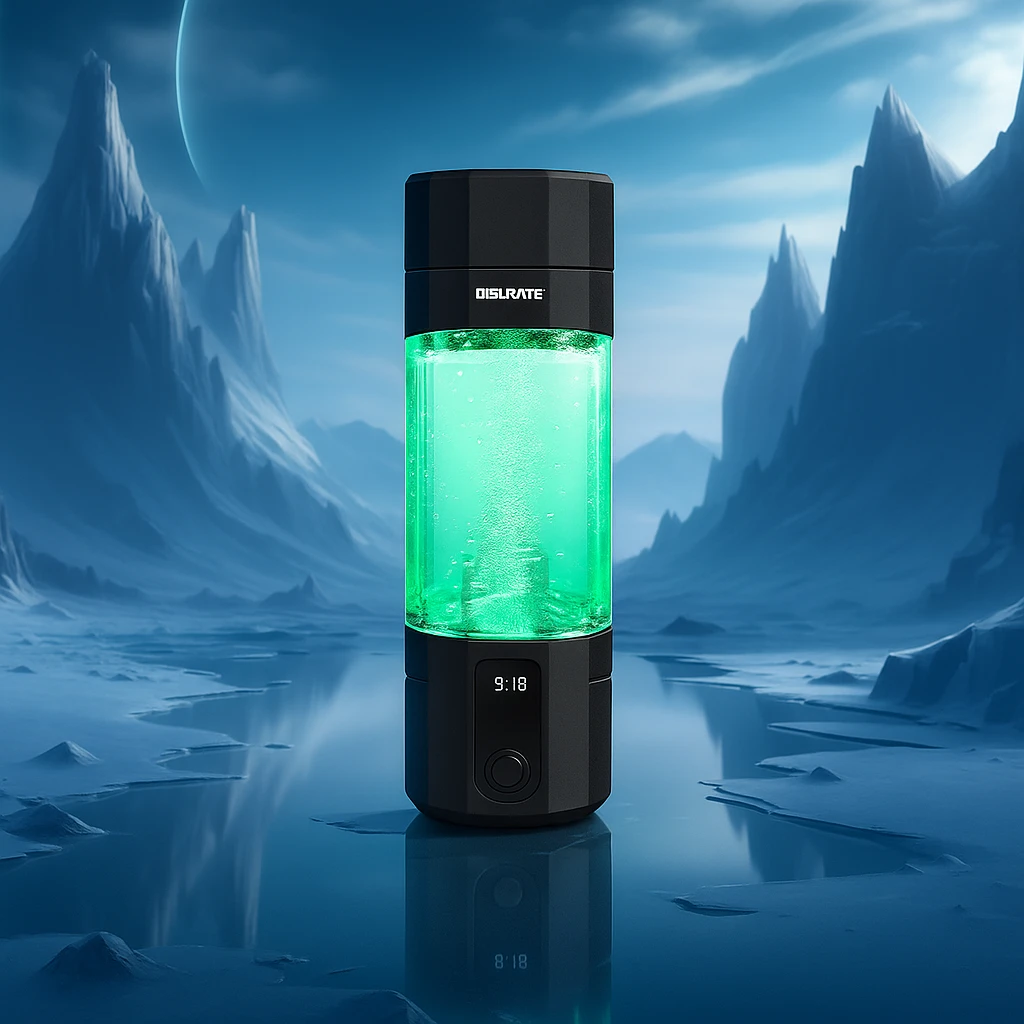 PEM hydrogen water bottle producing fine microbubbles
